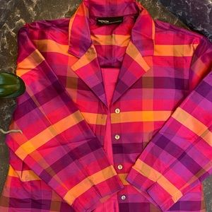 Valerie Steven’s Petite Purple, Pink Silk Pantsuit